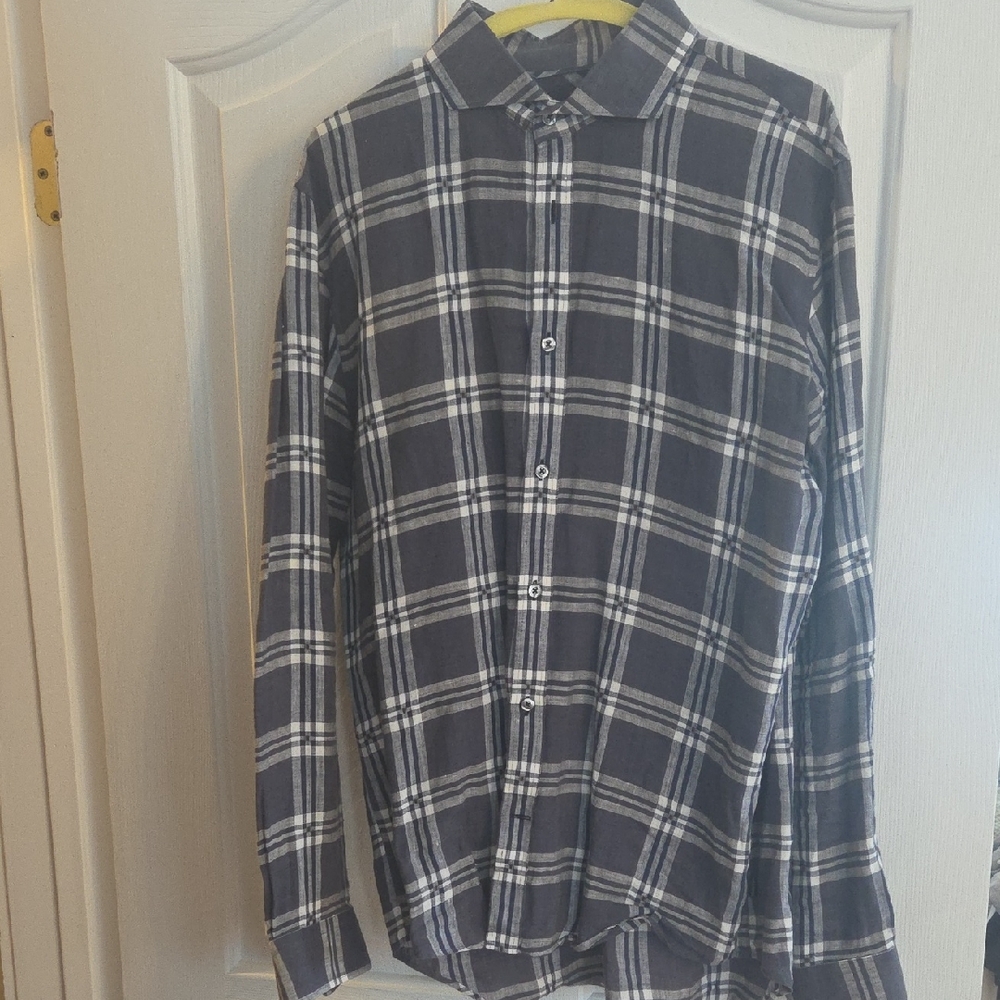 Classic Navy Checkered Men's Shirt